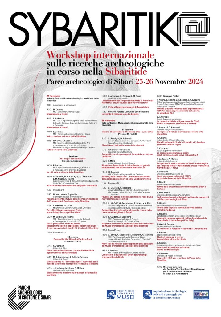 SYBARITIK@ – Workshop Internazionale sulle ricerche in corso nella Sibaritide – 25/26 Novembre