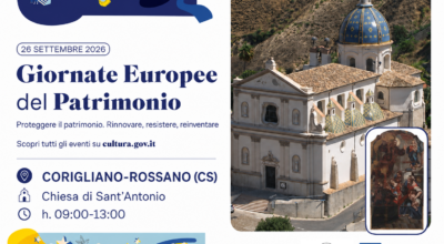 GIORNATE EUROPEE DEL PATRIMONIO 2026 | Corigliano-Rossano (CS) – 26 settembre 2026